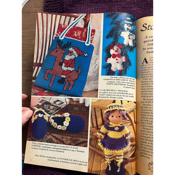 Christmas Crocheted pattern book 1989 - Picture 14 of 15